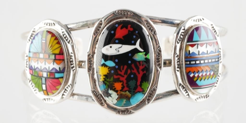 STERLING INLAY CUFF