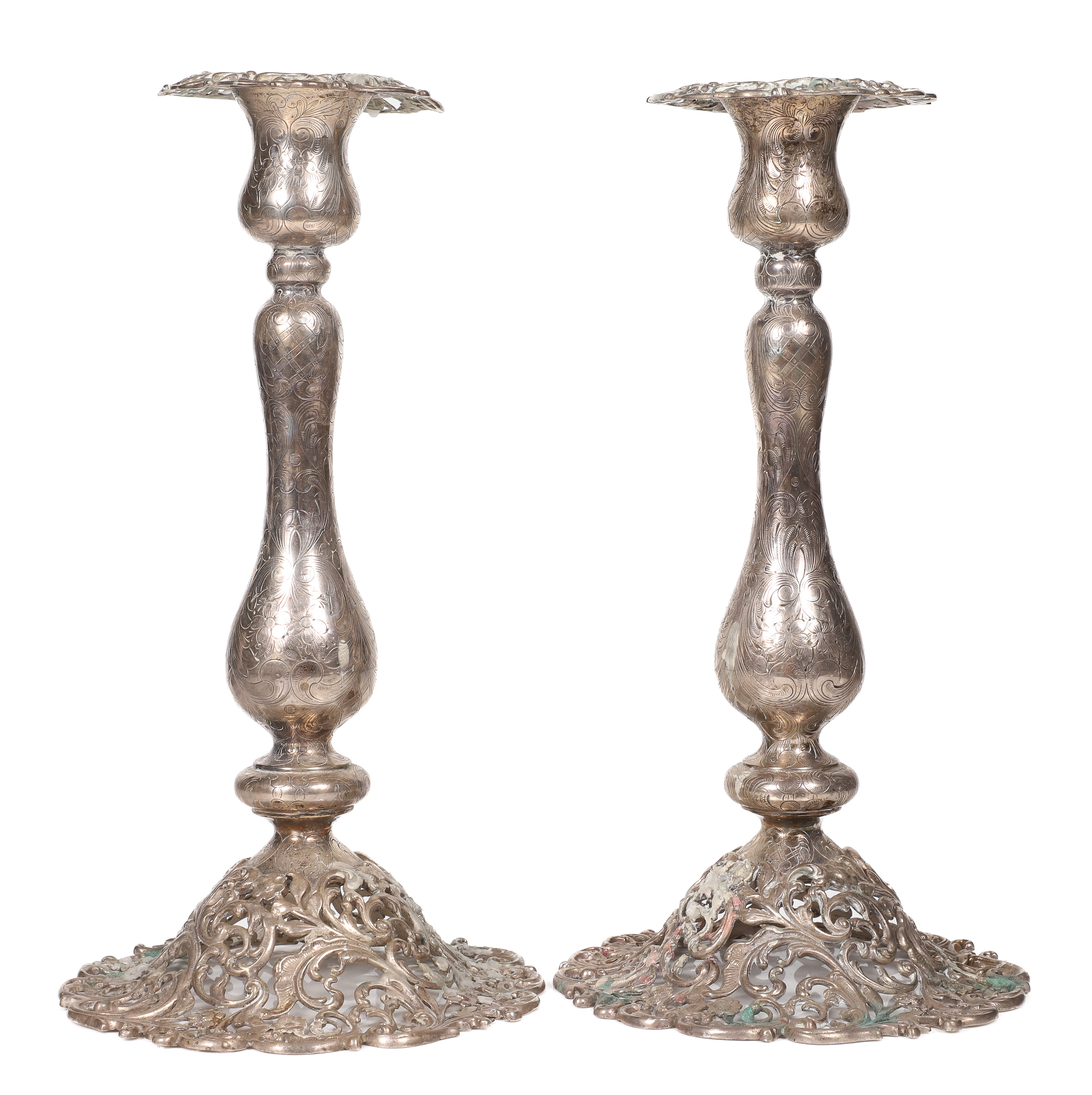 Sterling JE Caldwell Scroll Pierced