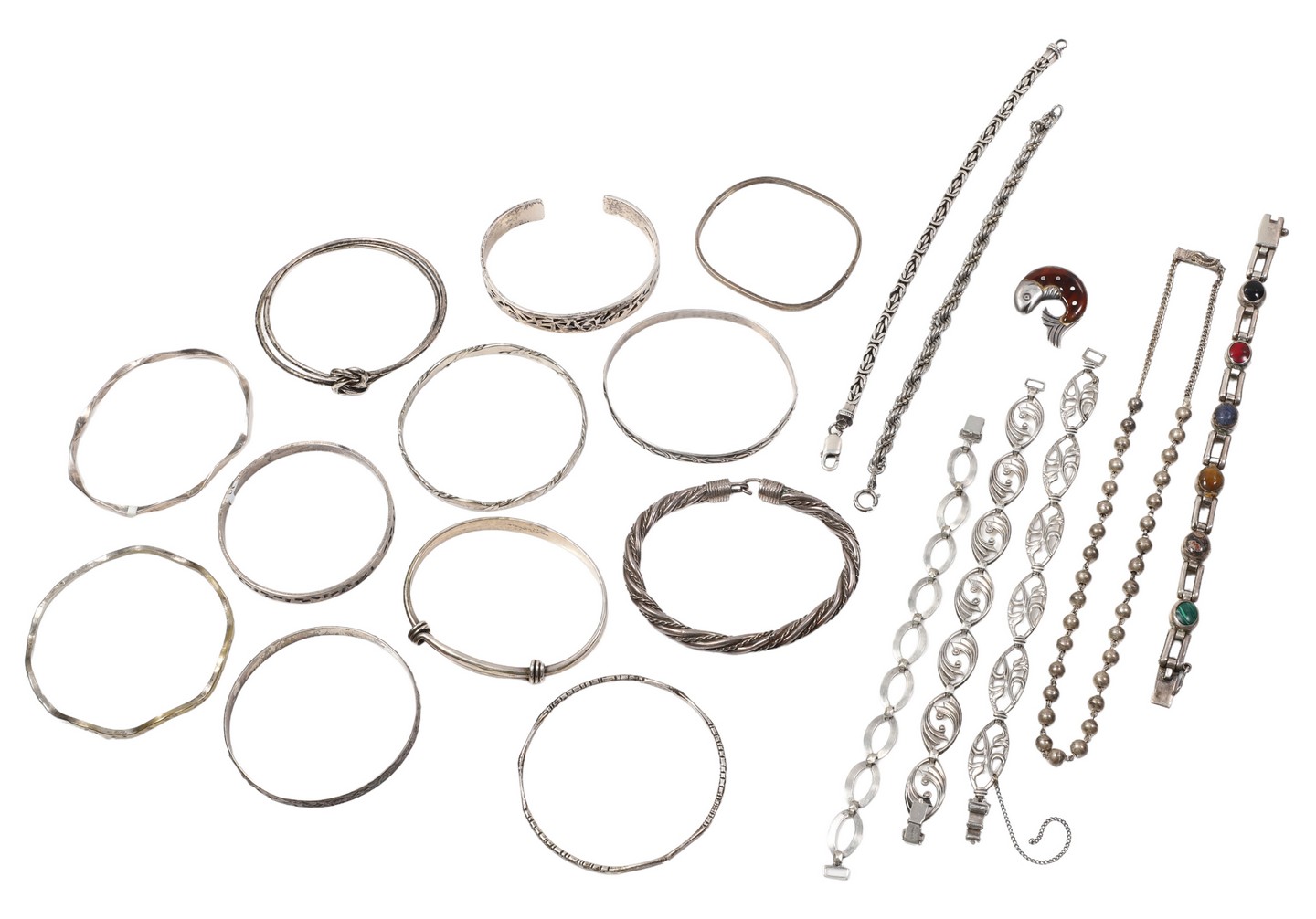 Sterling jewelry grouping to