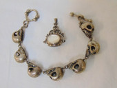 STERLING JEWELRY, SKULL BRACEL