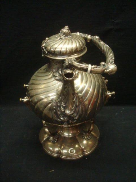 Sterling Kettle on Stand. Bottom