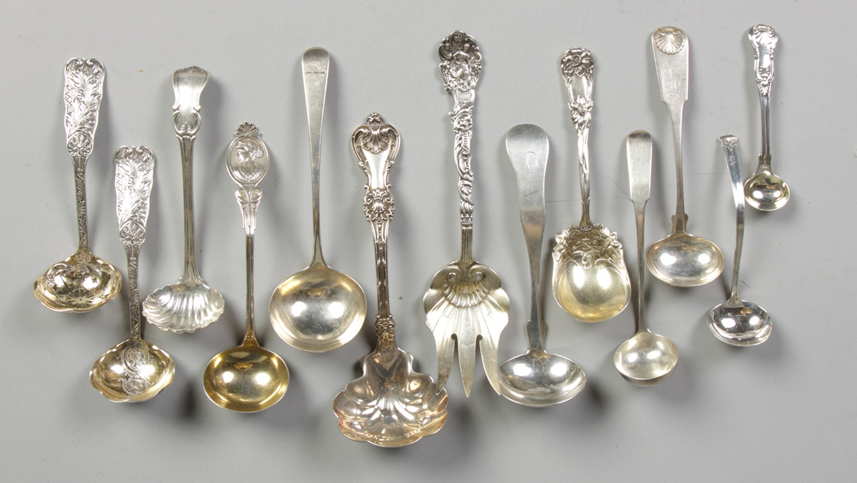 Sterling ladles etc. 330.