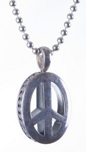 STERLING LAGOS PEACE SIGN PEND