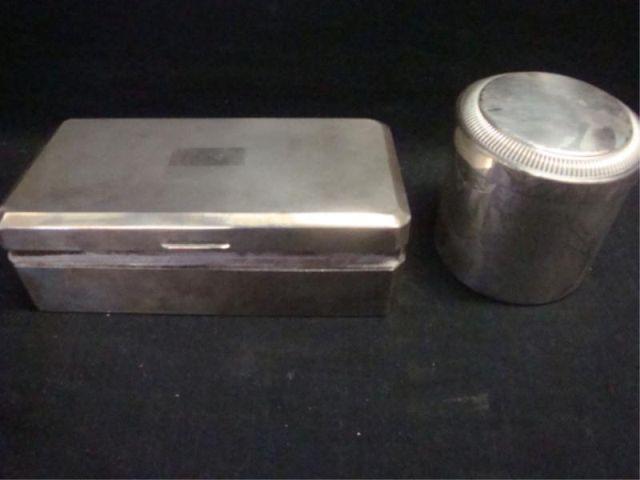 Sterling Lidded Box & Plate