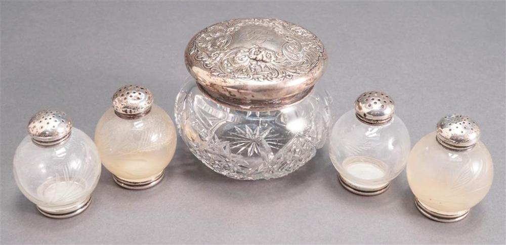 STERLING LIDDED CUT CRYSTAL DRESSER