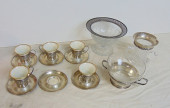 STERLING LOT, DEMI TASSE SET W