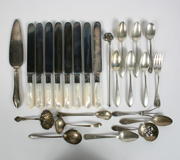 Sterling lot including eight knives