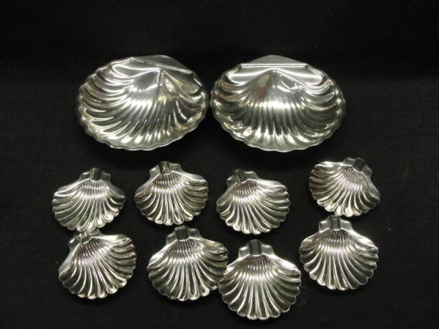 STERLING. Lot of Shells. 2 larger