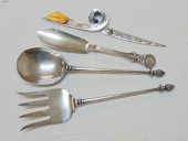 STERLING LOT, PAIR SERVING PIE