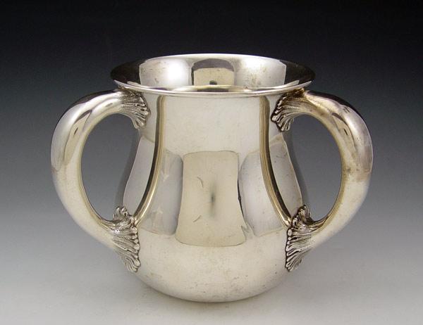 STERLING LOVING CUP: Illegible