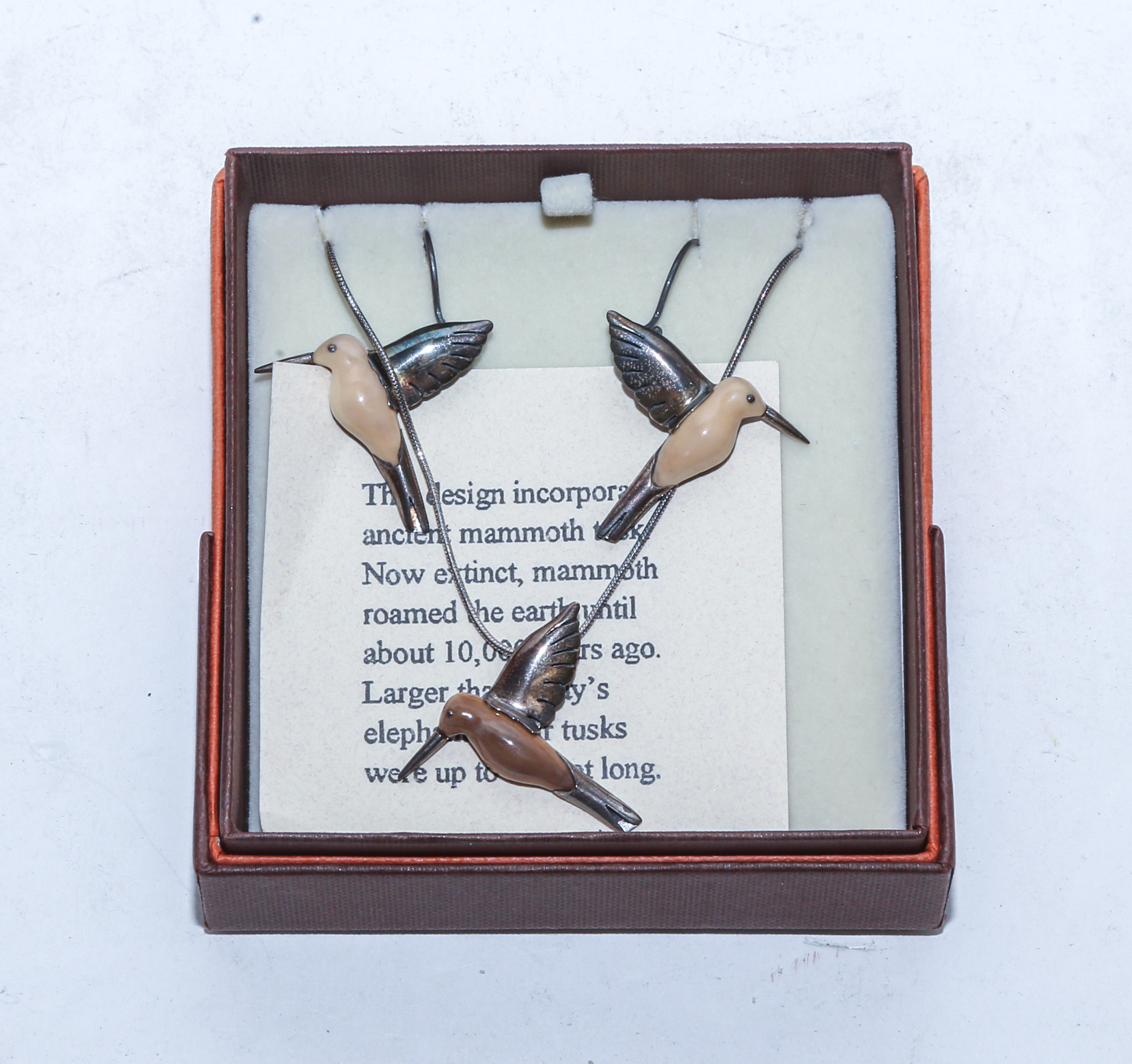 STERLING MAMMOTH TUSK EARRINGS &