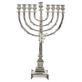 STERLING MENORAH WITH OIL PITC