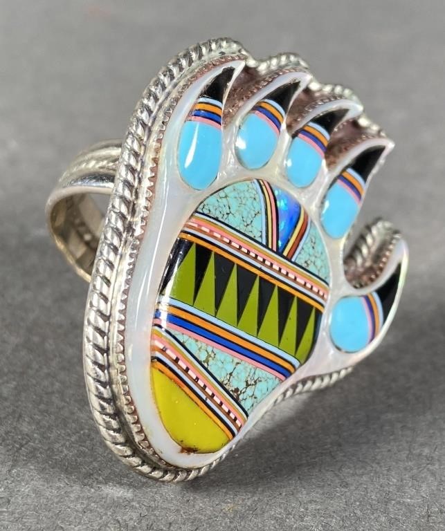 STERLING MICRO INLAID BEARCLAW