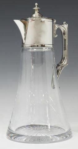 STERLING-MOUNTED CRYSTAL CLARET