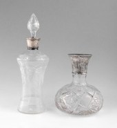 STERLING MOUNTED DECANTER: Unk