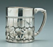 Sterling mug, round with C han