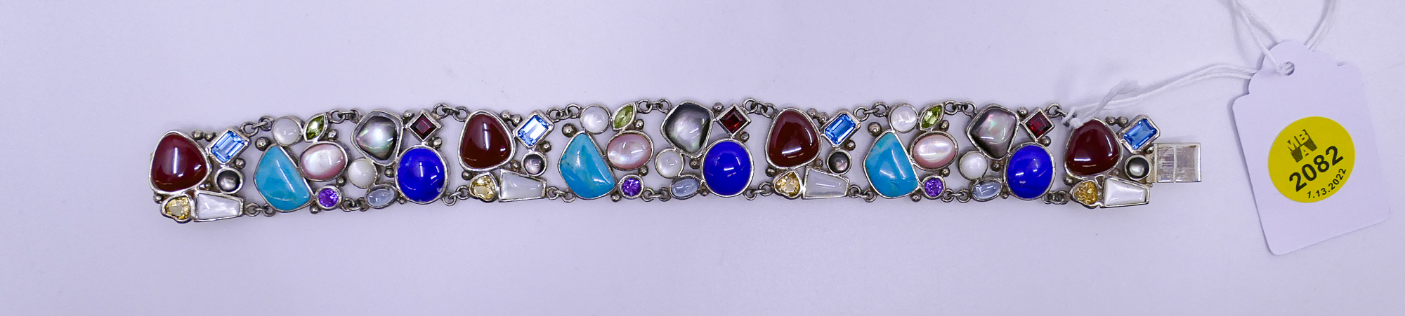 Sterling Multi Gemstone Bracelet-