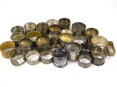 STERLING: Napkins rings  seven