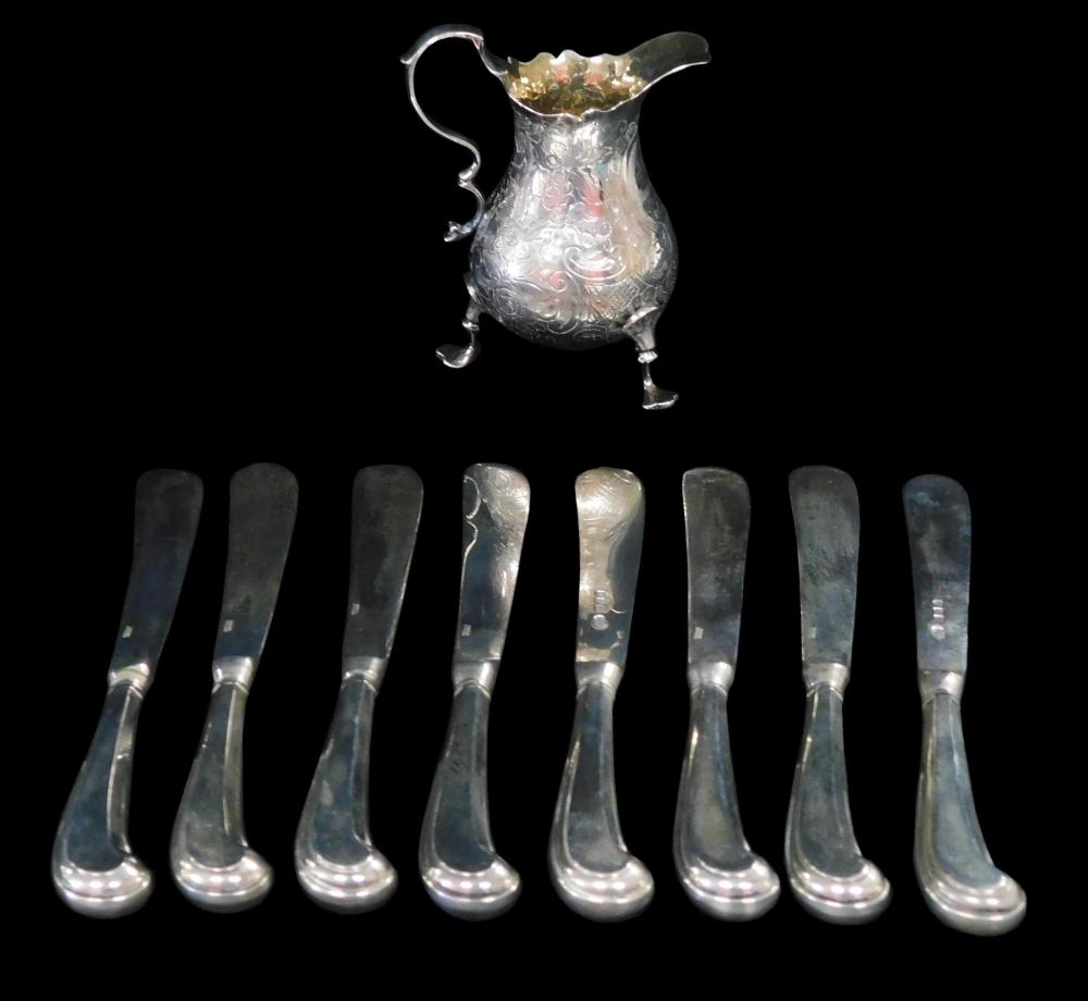 STERLING: NINE PIECES OF ENGLISH