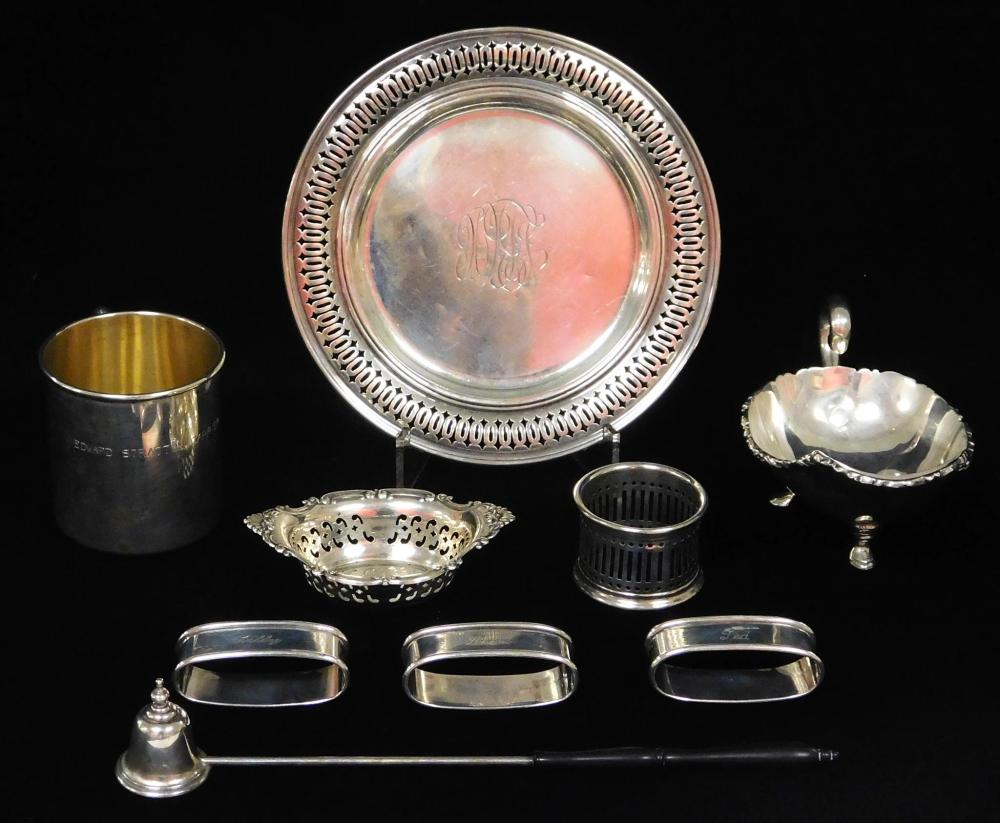 STERLING: NINE PIECES OF