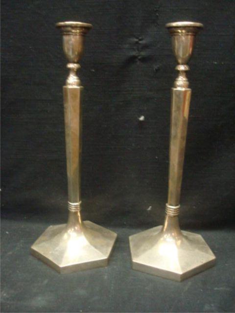 Sterling. Pair of Candlesticks. Not