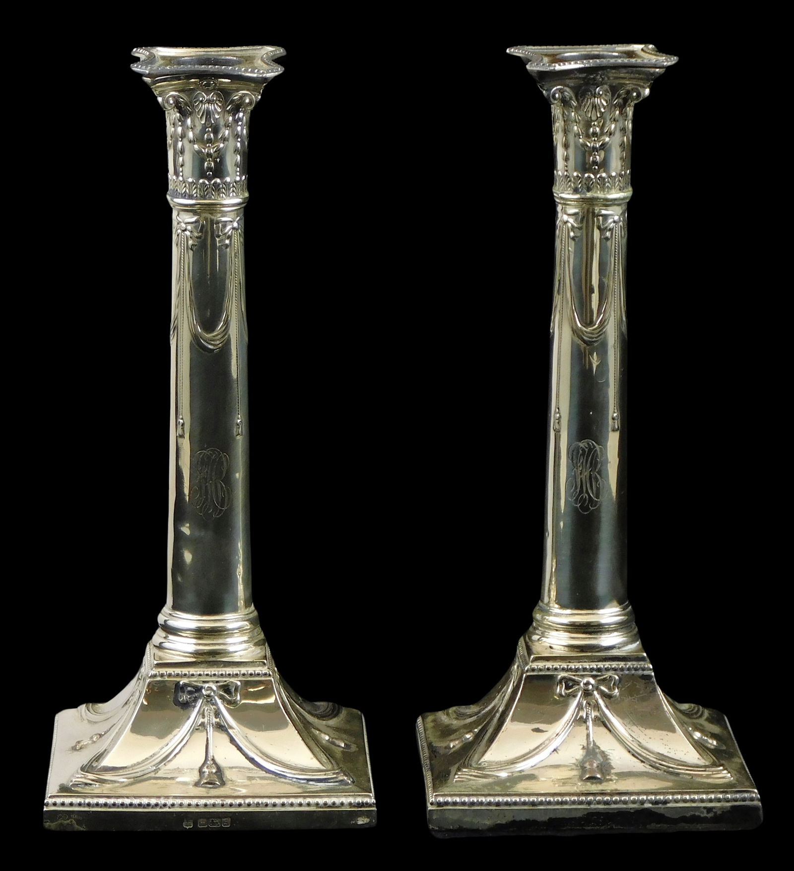 STERLING: PAIR OF EDWARDIAN