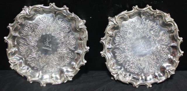 STERLING. Pair of English Footed