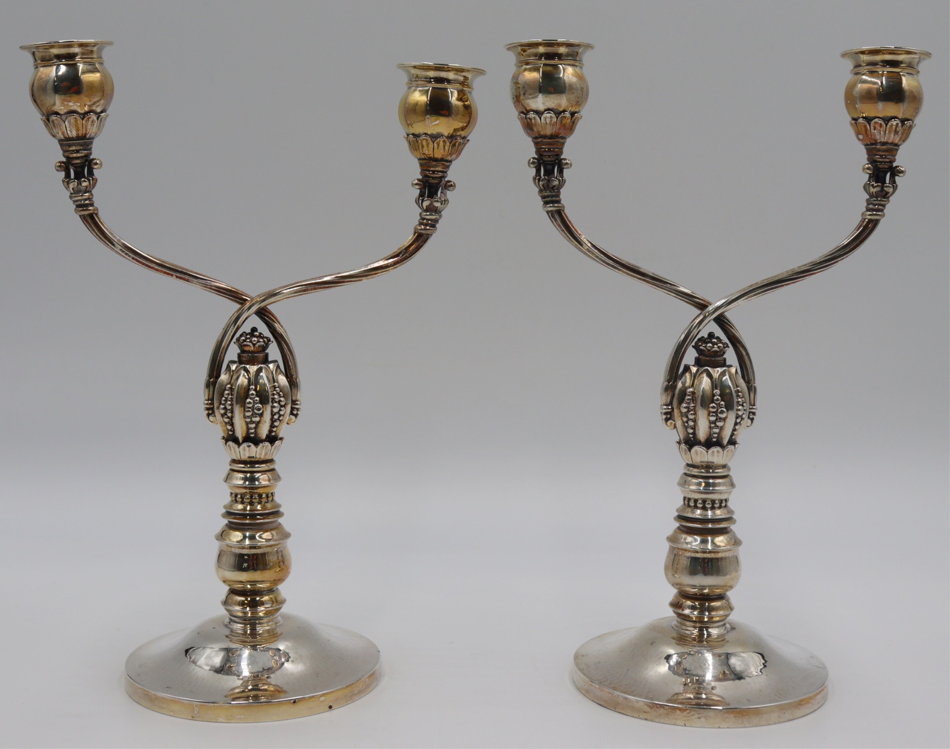 STERLING. PAIR OF JOHAN ROHDE