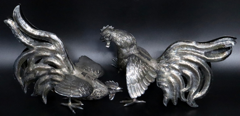 STERLING. PAIR OF PERUVIAN STERLING