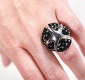 STERLING PAVE RHINESTONE SEA U