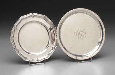 Sterling plate, tray: round plate