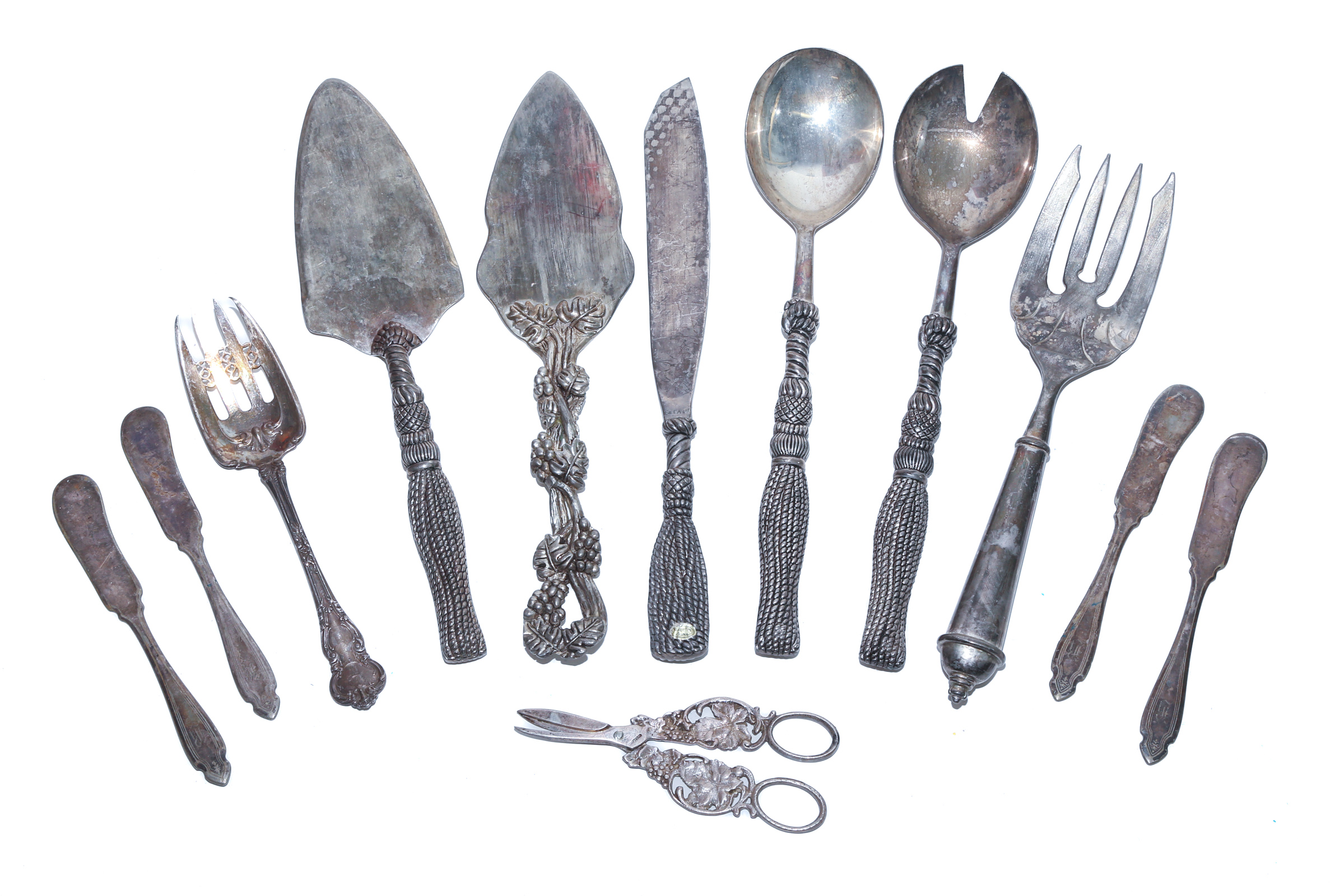 STERLING, PLATED & OTHER SERVING