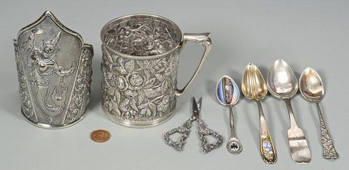 STERLING REPOUSSE CUP, ASIAN