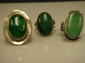 Sterling Rings. Grouping of th