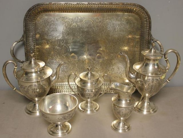 STERLING. S. Kirk 5 Piece Tea Set