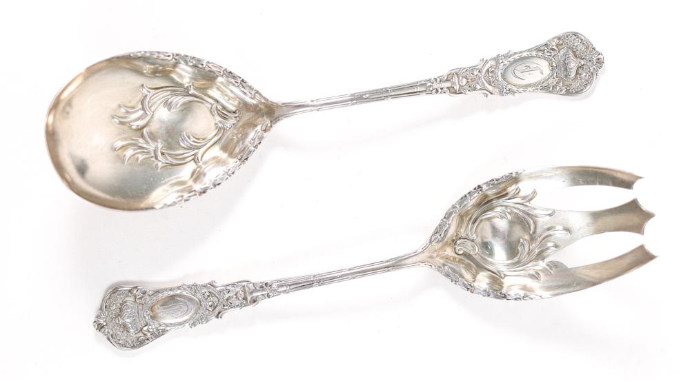 STERLING SERVING SPOON & FORK
