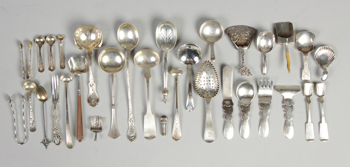 Sterling serving spoons sugar