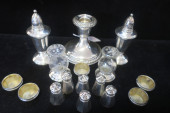STERLING SHAKERS, SALT DIPS AN