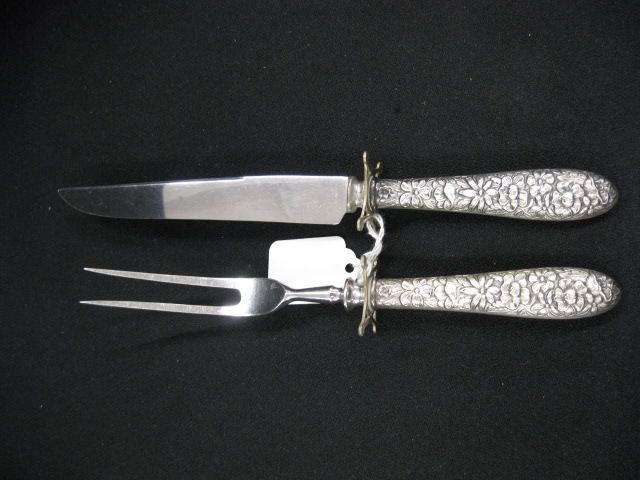 Sterling Silver 2 pc. Carving Set a