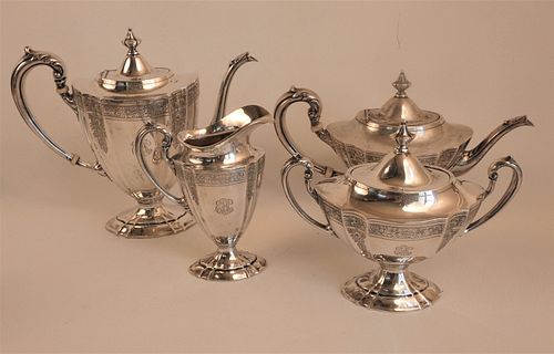 STERLING SILVER 4 PIECE TEA