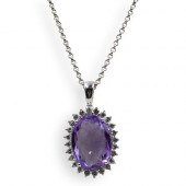 STERLING SILVER AMETHYST PENDA