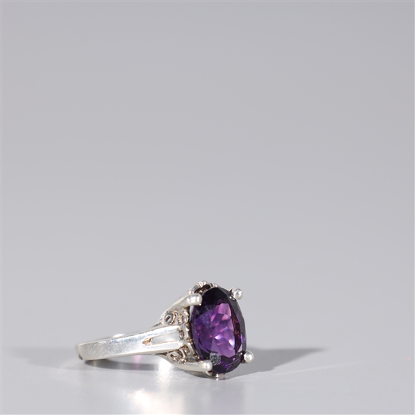 Sterling silver and amethyst