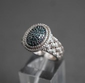 STERLING SILVER AND BLUE IRRAD