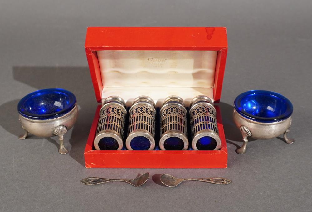 STERLING SILVER AND COBALT GLASS