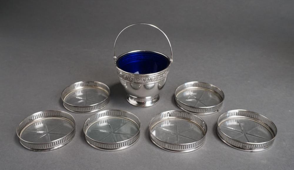 STERLING SILVER AND COBALT GLASS