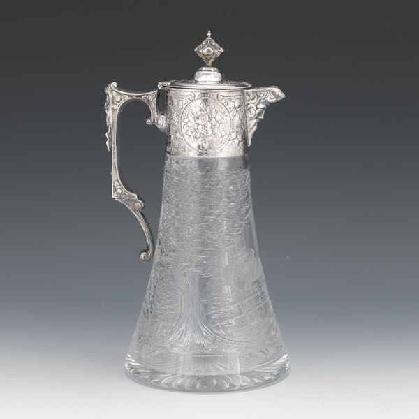 STERLING SILVER AND CRYSTAL CLARET,