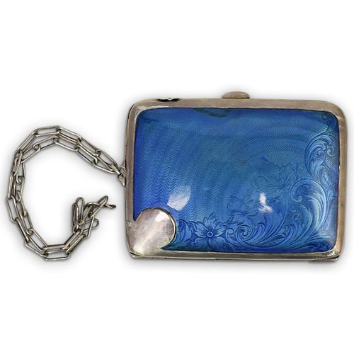 STERLING SILVER AND ENAMEL COIN