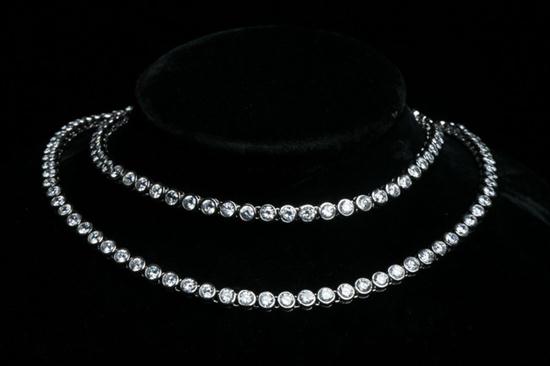 STERLING SILVER AND FAUX DIAMOND