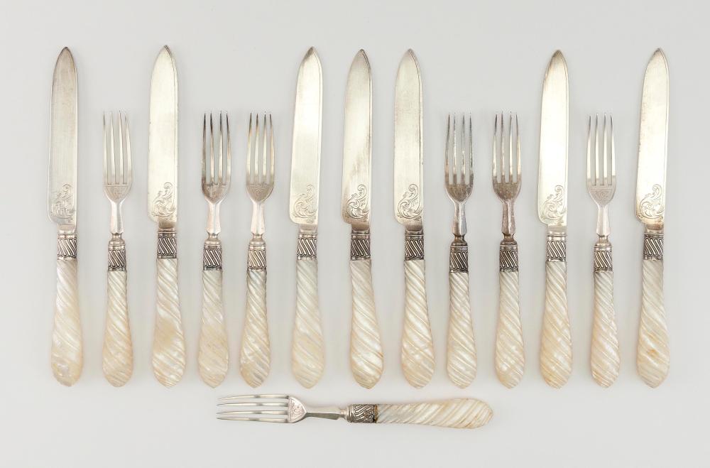 STERLING SILVER AND MOTHER-OF-PEARL