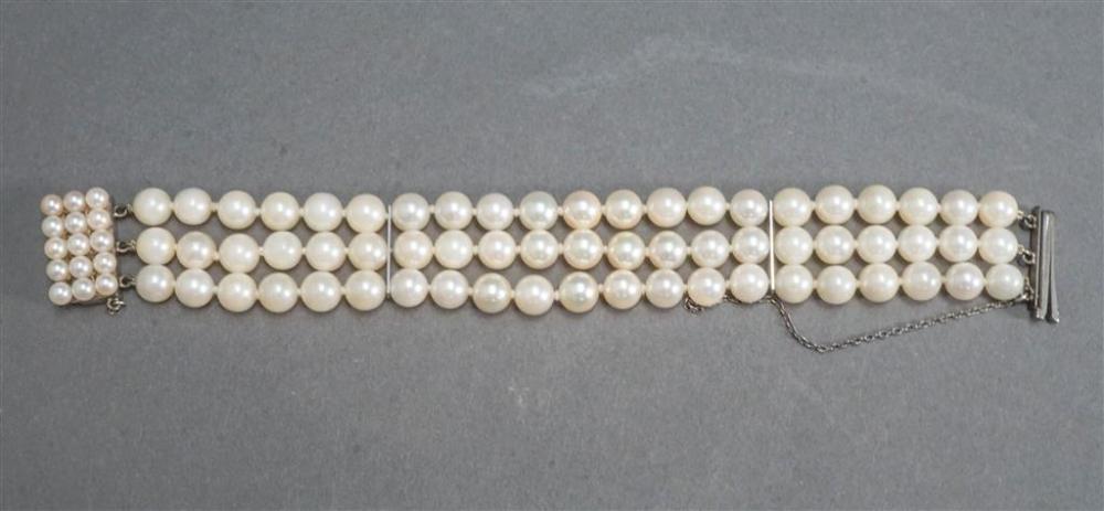 STERLING SILVER AND TRIPLE STRAND